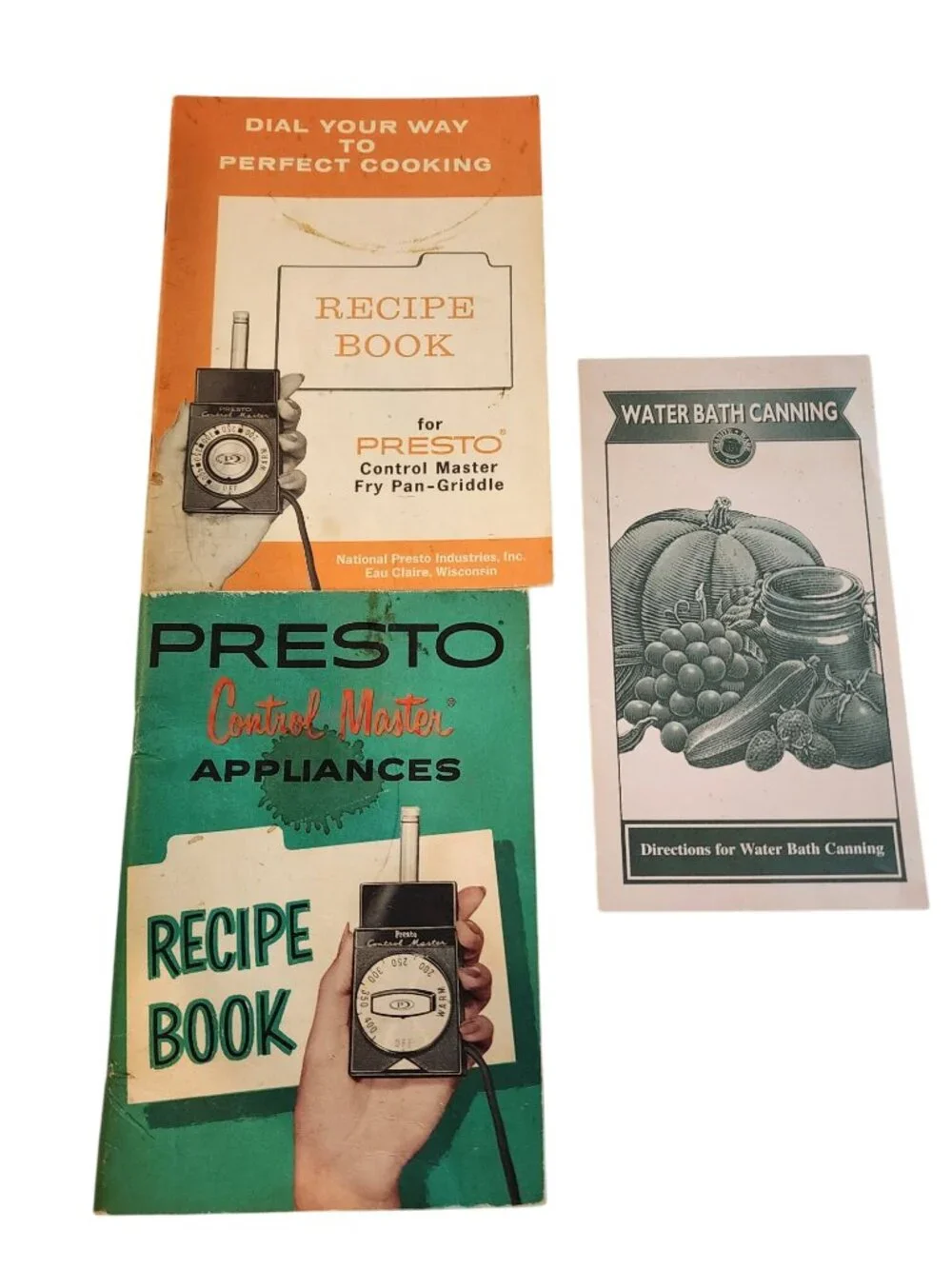 Vintage 1960 assortment Cookbooks Preto Mirro Philco rival